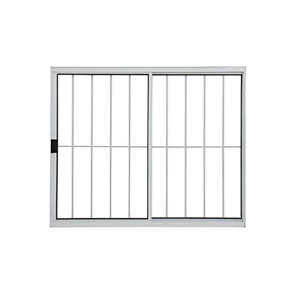 Janela de Vidro em Alumínio Branco de 2 folhas e com Grade - Modular