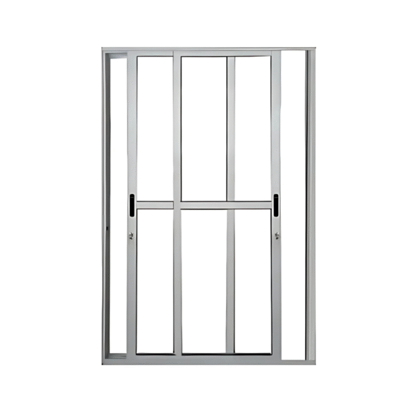 Porta Sacada 4 Folhas de Vidro e Alumínio Branco