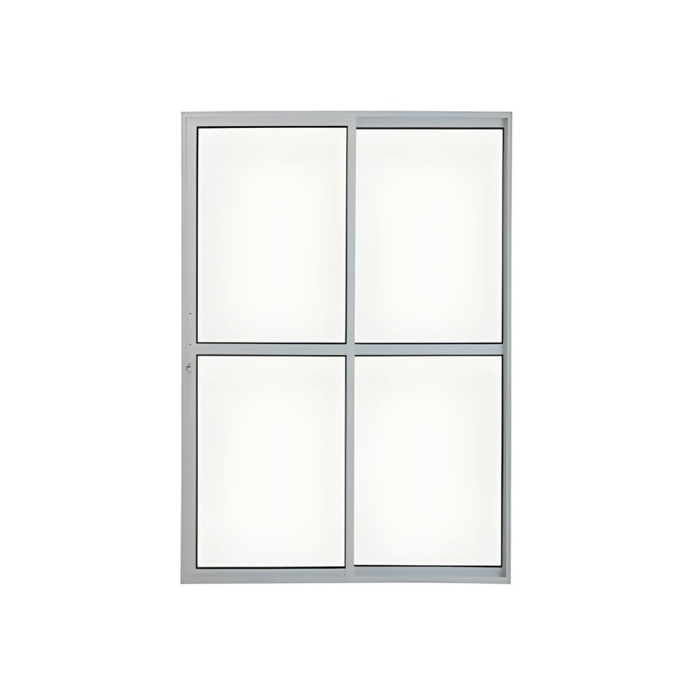Porta Sacada 2 Folhas de Alumínio Branco e Vidro