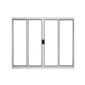 Janela de Vidro 4 folhas de Alumínio Branco - Modular