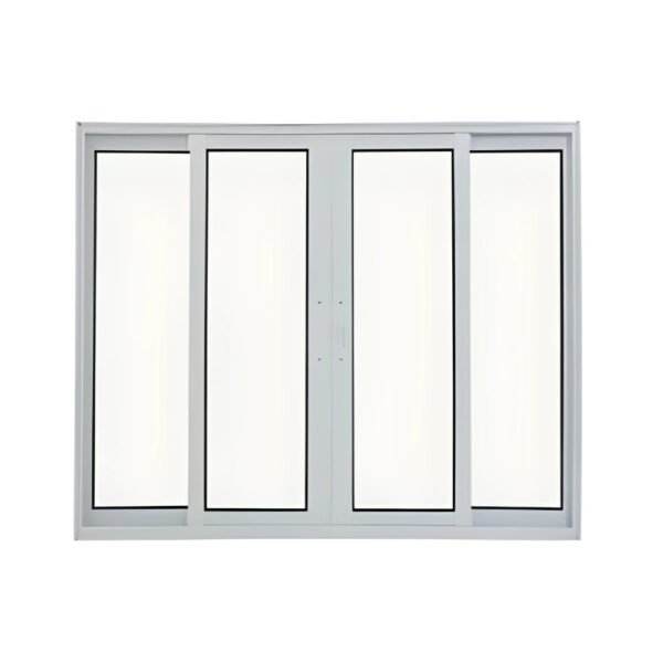 Janela de Vidro 4 folhas de Alumínio Branco - Premium