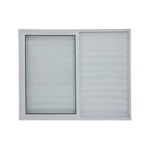 Janela Veneziana de Alumínio Branco de 3 folhas - Premium