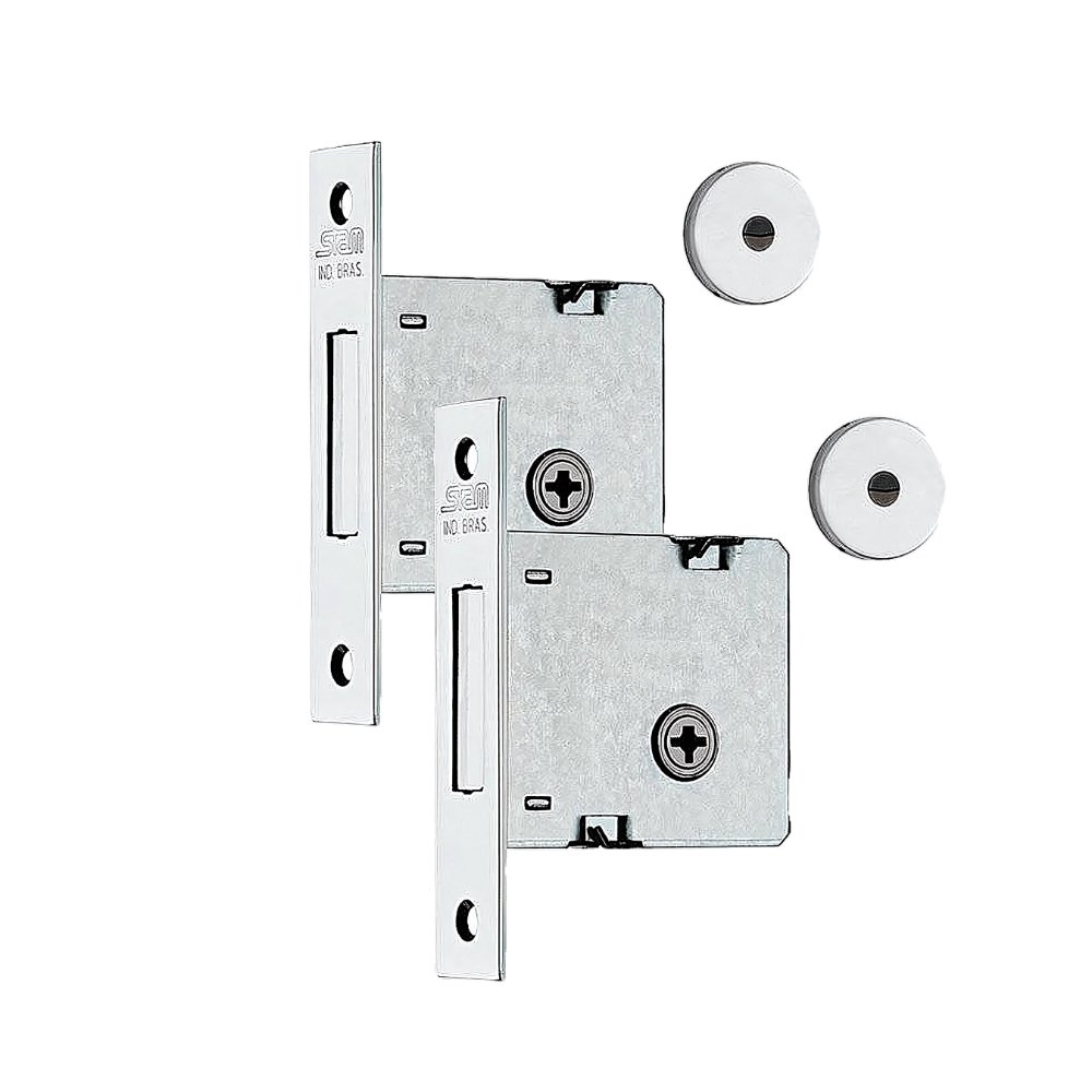 FECHADURA TETRA ROSETA INOX- TRAVA DE SEGURANÇA - STAM -